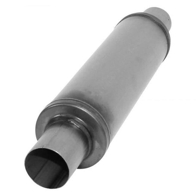 AP Exhaust Produits APEXS0445 Silencieux Rond en Acier Inoxydable avec Encolure Entrée et Sortie - 20 Po. & 2.25 Po.