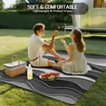 thumbnail image 5 of Fsddascl Black Stripes Outdoor Rug for Patio/Deck/Porch, Non-Slip Large Area Rug 6 x 9 Ft, Modern Simple Greyish Gradient Lines Indoor Outdoor Rugs Washable Area Rugs, Reversible Camping Rug Carpet, 5 of 5