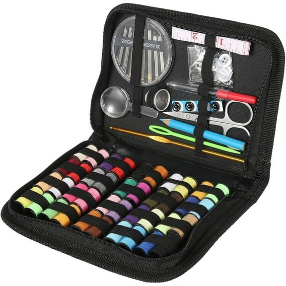 128pcs Sewing Kits DIY Multi-Function Box Set Thread Stitches Knitting Needles Tools Embroidery Accessories