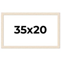 35x20 Frame White Real Wood Picture Frame Width 1.5 inches | Interior Frame Depth 0.5 inches | Barn