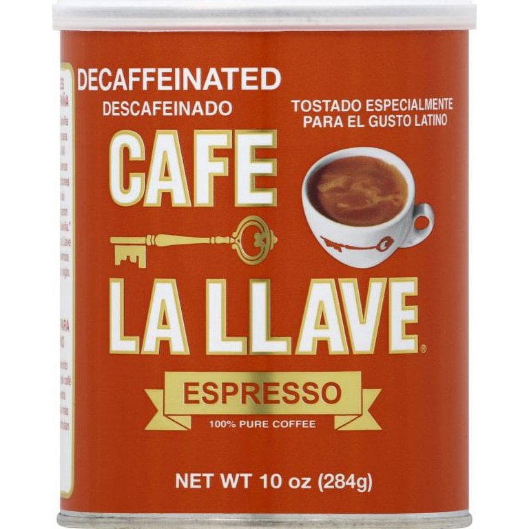 Cafe La Llave Decaffeinated Espresso Coffee, 10 Oz 