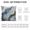 thumbnail image 5 of WENZZ  Navy Grey and Gold Marble Texture Fluid Art Throw Pillow Cover,Navy Gray Marble with Golden Veins Pillow Covers for Couch Bed Sofa,, 5 of 5