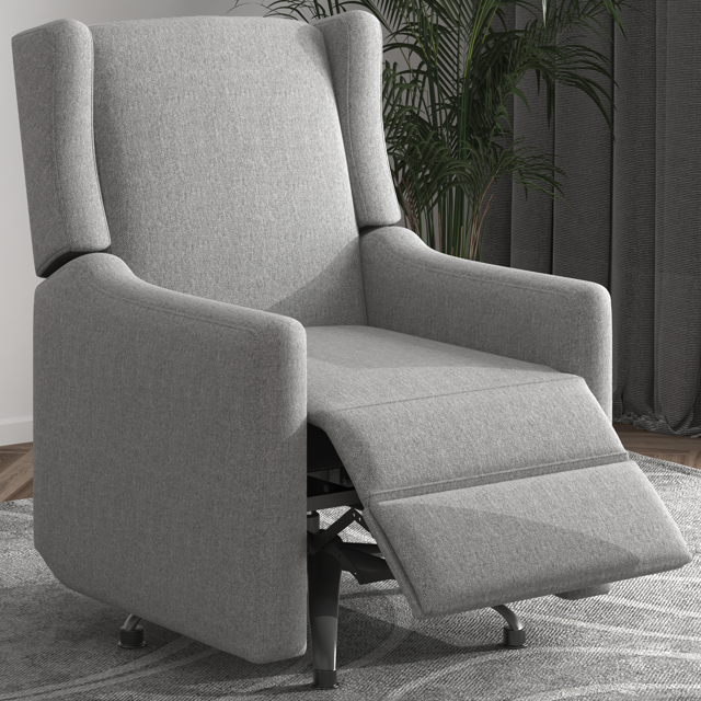 MUZZ Recliner Chair, Upholstered Push Back Recliners, Glider Chair for