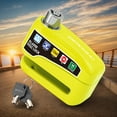 thumbnail image 5 of Yibooy Motorcycle Alarm Wheel Disk Brake Lock Waterproof Padlock for Bicycle (Green), 5 of 7
