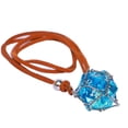 thumbnail image 1 of Generic DND D20 Liquid Core Resin Sharp Edge Dice with Leather Chain & Solid Steel Cage for Dungeons and Dragons Role Playing Game RPG (pink-purple), 1 of 5