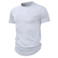 thumbnail image 4 of Xihbxyly Tshirts Shirts for Men Regular-Fit Crew Neck Short Sleeve Soft Fitted Tees Mens Dress Shirts Solid Regular Fit Mens Casual Shirts Simple for Traveling, 4 of 7