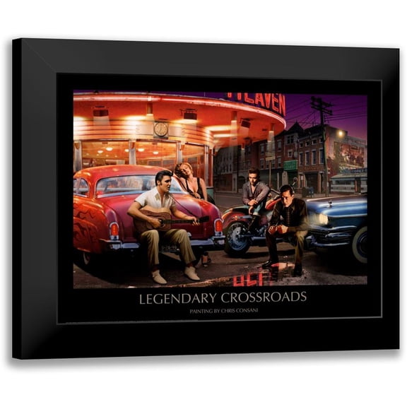 Consani, Chris 14x12 Black Modern Framed Museum Art Print Titled - Legendary Crossroads