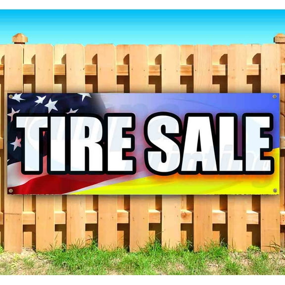 Tire Sale 13 oz Vinyl Banner With Metal Grommets