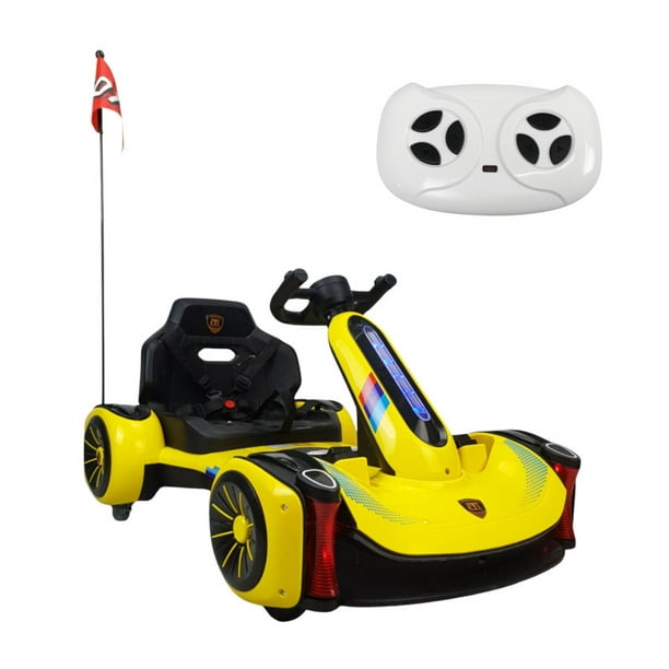 Montable Eléctrico The Baby Shop - go kart electrico, control remoto, 12v, luz, sonido, bluetooth Amarillo -