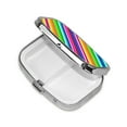 thumbnail image 2 of Colorful Serape Small Pill Case For Pockets & Purses 2 Compartment Travel Medicine Organizer, 2 of 5