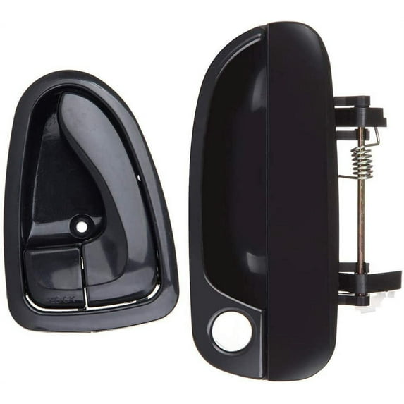 CCIYU Door Handles fit for 2004-2006 for Dodge Verna 2000-2005 for Hyundai Accent Exterior Interior Front Driver Side(2pcs)