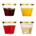 thumbnail image 4 of 5X Golden Plastic Cups 9 Oz Disposable Cup Plastic Wine Glass Party Cups Transparent Plastic Cup for Parties, 4 of 7