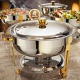 thumbnail image 1 of Juego de platos para buffet Hafing ZILODE, 6 litros, paquete de 4 unidades, acero inoxidable, 1 of 8