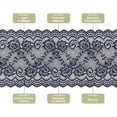 thumbnail image 3 of Uxcell 5.9 inch Wide Polyester Floral Pattern Lace Trim Ribbon for Sewing Making Navy 5 Yard, 3 of 7