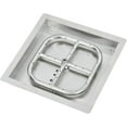 thumbnail image 1 of 12inx12in Square Drop-In Fire Pit Burner Kit Stainless Steel Fire Pit Pan Insert for Propane and Natural Gas DIY Outdoor Indoor Fire Pit Burner for Patio Backyard, 1 of 6