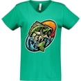 thumbnail image 3 of Inktastic Fishing Women's V-Neck T-Shirt, 3 of 5