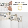 thumbnail image 5 of Blue Sea Turtle Coastal No Hook Shower Curtain Waterproof,Bathroom Curtains with Snap in Liners and See Through Top Window,Vintage Summer Beach Coral Ocean Hotel Bathtub Curtains Shower 72"Wx72"L, 5 of 8