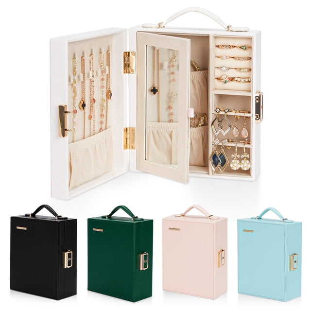 Estuche de viaje para joyas Enthralite Enthralite Essentials, color blanco