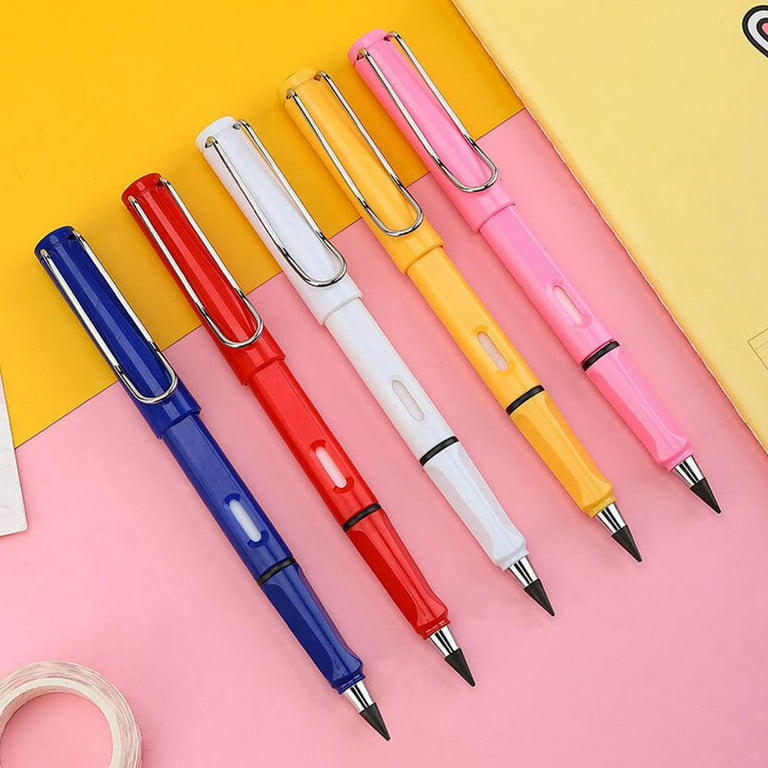 Jeashchat Forever Pen Metal Inkless Pen Aluminium Everlasting Pencil Metallic Erasable Signing Pen Eternal Pencil for Kids and Adults, Home Office