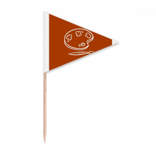 Sketchpad Pinceau de Couleur Peinture Cure-Dent Triangle Toppers Cupcake Drapeau