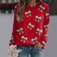 thumbnail image 2 of Womens Football Sequin Rugby Sweatshirt Game Day Y2K Crewneck Oversized Hoodies Long Sleeve Pullover Tops Blouse, 2 of 6