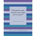 thumbnail image 1 of Tennis Coach Lesson Plans: Plan Your Tennis Lessons & Drills - Inspirational Tennis Quotes - Blue Stripe Design - 8" X 10" Paperback *50 Blank Le, 1 of 1