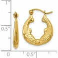 thumbnail image 5 of 14K Yellow Gold Dolphin Hoop Earrings (10 X 3) Made In Indonesia s814, 5 of 6