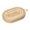 thumbnail image 2 of Almohadilla rascadora ovalada para gatos, almohadilla rascadora para gatos, protector de muebles duradero de sisal, cama de cartón para gatos, , Caqui interior, 2 of 8