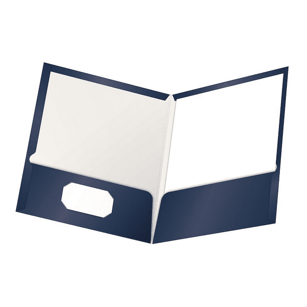 Fólder Laminado Oxford Tamaño Carta Color Azul Marino 25 Piezas