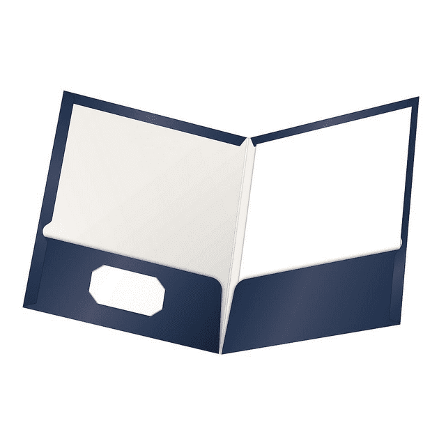 Fólder Laminado Oxford Tamaño Carta Color Azul Marino 25 Piezas