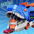 thumbnail image 3 of Dinosaur Transport with Metal Cars, City Dinosaur Ultimate Hauler Track Toy, 3 of 5