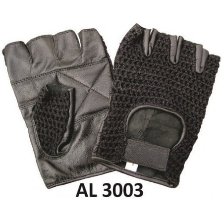 Interstate Leather Men's Basic Fingerless Gloves Black, X-Small 