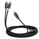 thumbnail image 2 of Cable de audio dual tipo C a 2 para TV, amplificadores, grabadoras y componentes de cine en casa 1M, 2 of 9