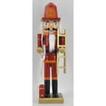 thumbnail image 2 of 14" Holiday Mantel Display Fireman with Hose Theme Christmas Nutcracker Figurine, 2 of 2