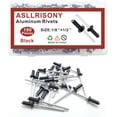 RRFDWQ-190pcs Black 1/8-1/2 Inches Aluminum Blind Rivets, 3.2-12.7 mm ...
