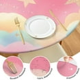thumbnail image 4 of Colorful Cloud Star Pattern Round Fitted Tablecloth with Elastic Edge,Dining Table Cover Waterproof,Outdoor Round Tablecloth for Camping,Dining,Indoor and Outdoor, 4 of 7