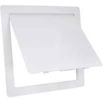 Plastic Access Panel for Drywall Ceiling 12 x 12 Inch Reinforced Plumbing Wall Access Door Removable Hinged, White