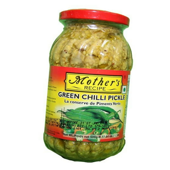 Mother's Recipe Green Chilli Pickle - 500 gm (1.1 lb)