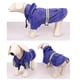 thumbnail image 3 of Impermeables para perros grandes con capucha y tira reflectante, chaqueta impermeable tipo poncho para perros, color azul., 3 of 8