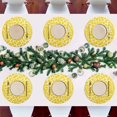 thumbnail image 7 of Ryvnso Yellow Lizard Skin Round Plate Mats Dining Table Placemat Set of 4 for Holiday Decoration, 7 of 7