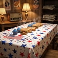 thumbnail image 3 of 250 Anniversary Independence Day Party Tablecloth Americana Stars Patriotic Table Cover for 4th of July Decorations 54 x 108 Inch, Red White and Blue, 3 of 5