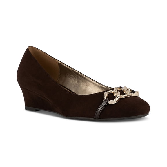 Karen Scott Kellyy Wedge Pumps Chocolate Micro 5M