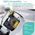 thumbnail image 4 of NineLeaf 2 Pack Replace D1 Label Tape 1/2 Inch 45022 45023 High-Performance Polyester Removable Label Tape Black on Silver/Gold Compatible for Dymo LabelManager 420P 280 160 PnP Labeling Maker 12mm×7m, 4 of 4