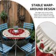 thumbnail image 5 of Red Valentine's Day Fitted Tablecloth with Elastic Edged, Round Table Cloth for Dining Table, Love Heart Roses Romantic Rustic Waterproof Oil Proof Table Cover for Indoor Outdoor 36"-44", 5 of 8