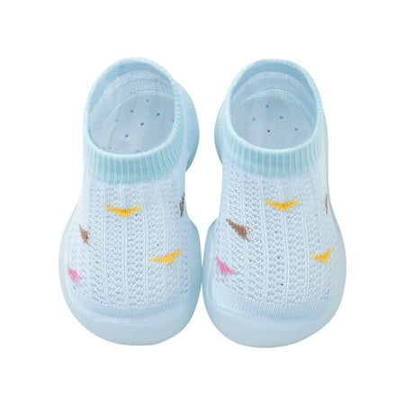 

Honeeladyy Clearance under 10$ Toddler Baby Boys Girls Cute Fashion Solid Color Mesh Hollow Out Breathable Soft Non-slip Toddler Shoes Socks