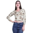 thumbnail image 4 of Moomaya Hauts Courts à Col Rond pour Femmes Blouses Imprimées en Jersey de Coton T-Shirt, 4 of 4