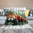 thumbnail image 2 of Orinice Red Panda Warm Lightweight Blanket Soft Fleece Blankets for All Seasons - Decorative Throw Blanket for Living Rooms, Sofa, and Bed 60x80in, 2 of 6