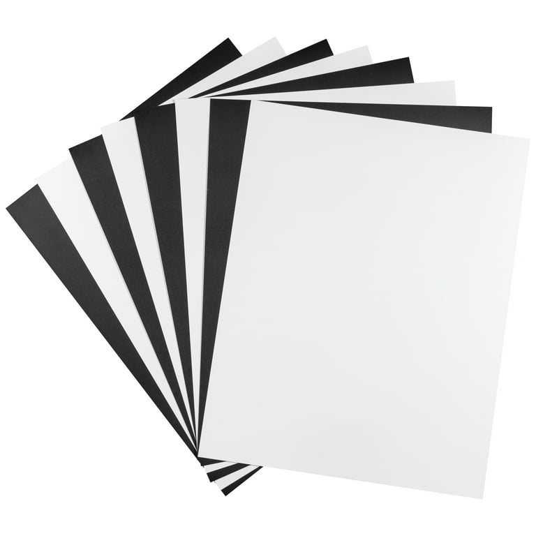 Pen+Gear Poster Board, 22 in x 28 in, Heavyweight, Black & White, (8 Pack)  