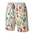 thumbnail image 4 of Logiee Spring floral Print Mens Swim Trunks Quick Dry Board Shorts,Breathable Hawaii Beach Shorts Swimwear Bathing Suits-Large, 4 of 6