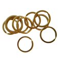 thumbnail image 5 of 10 Pieces Small Heavy Duty Brass Flat Split Rings Keyring Keychain Key Loop Holder Clasps Connector, Gold Color - Choice Of, 5 of 6